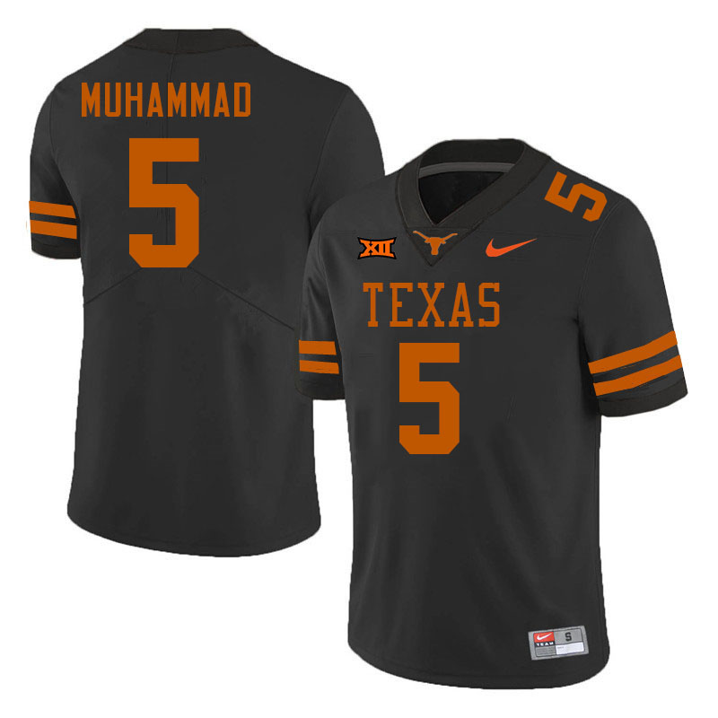Men #5 Malik Muhammad Texas Longhorns 2023 College Football Jerseys Stitched-Black